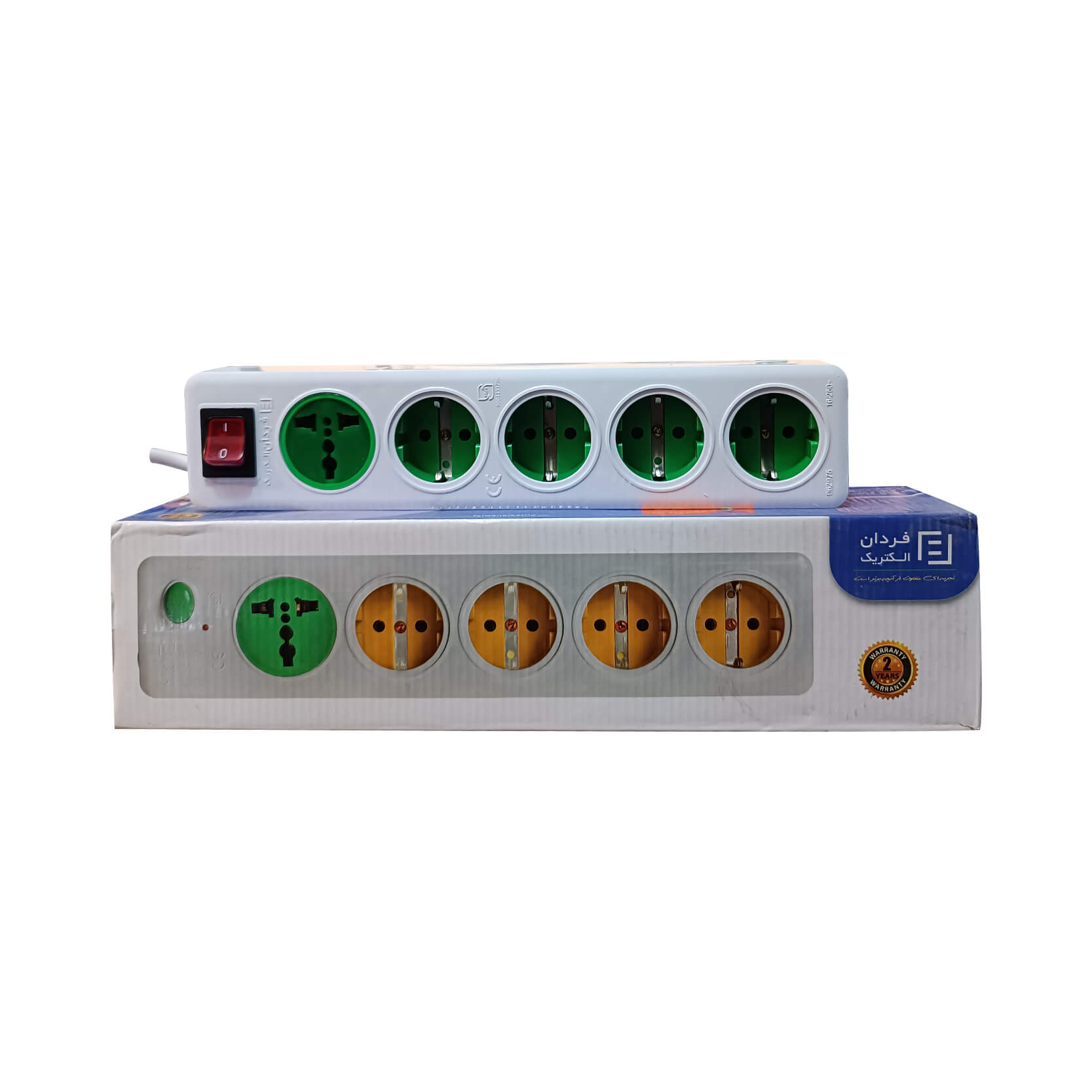 رابط ترکیبی کلید دار 5 خانه مولتی 1/8 متر 10 آمپر فردان
