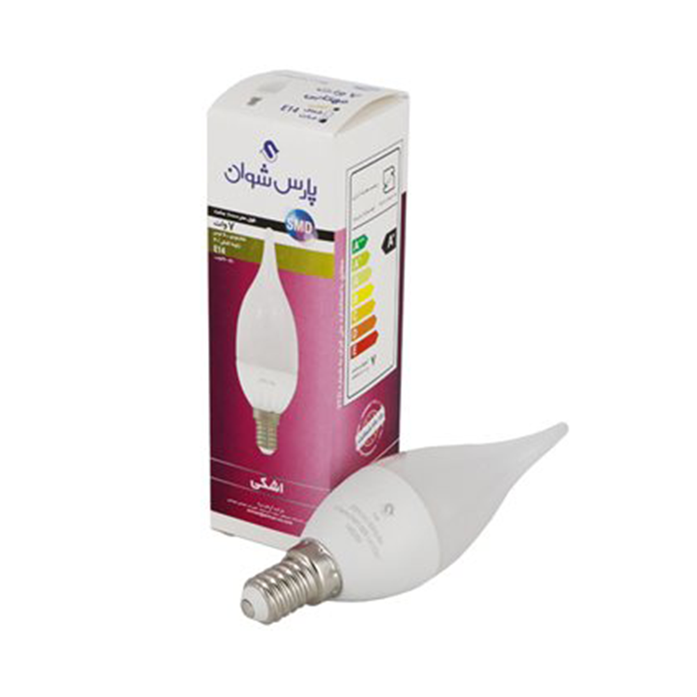 لامپ اشکی 7SMD وات E14 مات یخی شوان