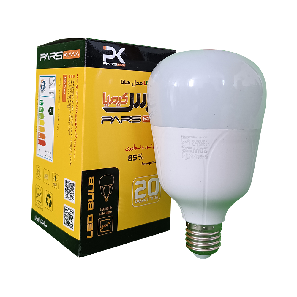 لامپ LED استوانه 50 وات (هانا) E27 مهتابی پارس کیمیا