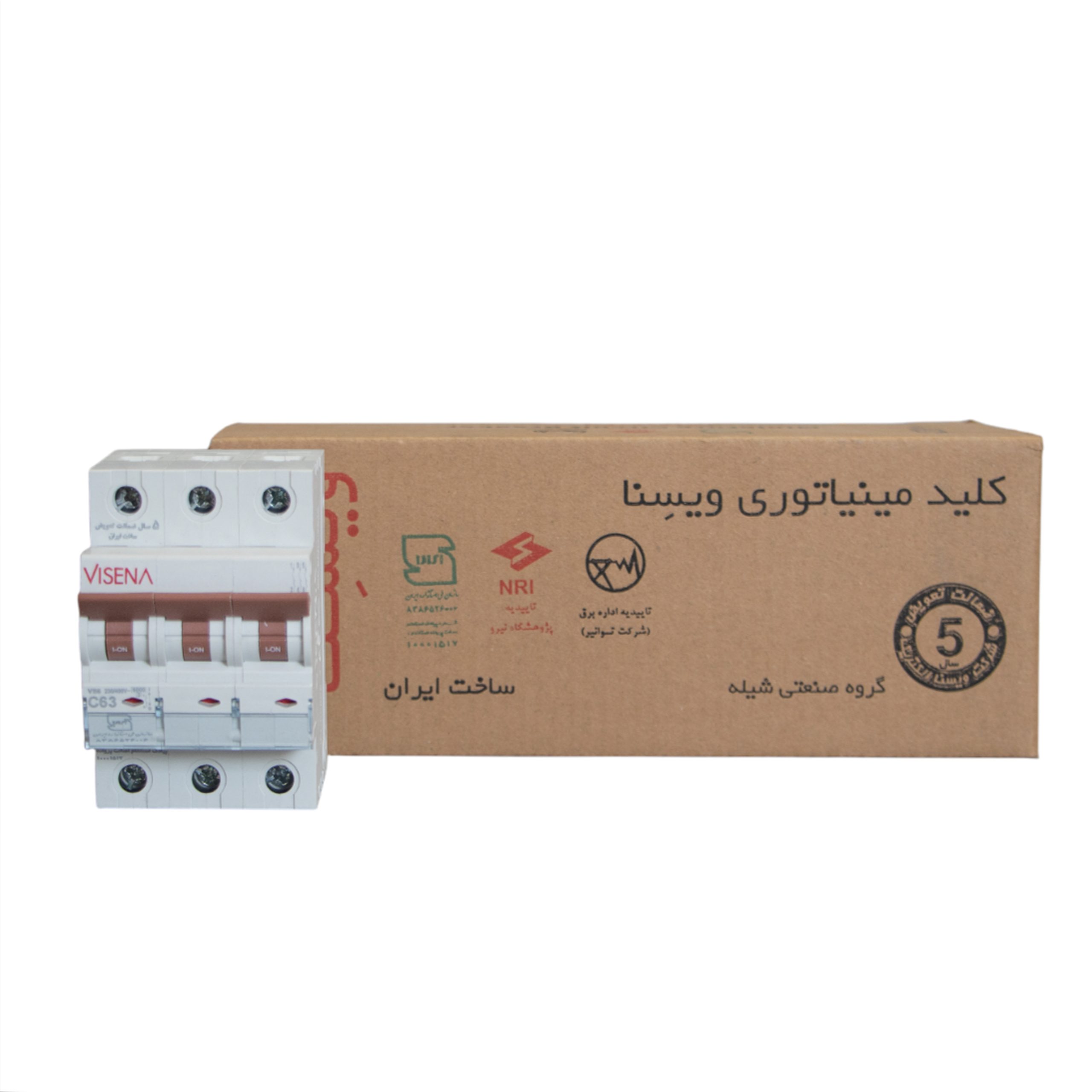 کلید مینیاتوری تک فاز 50 آمپر (استاندارد) تیپ C ویسنا