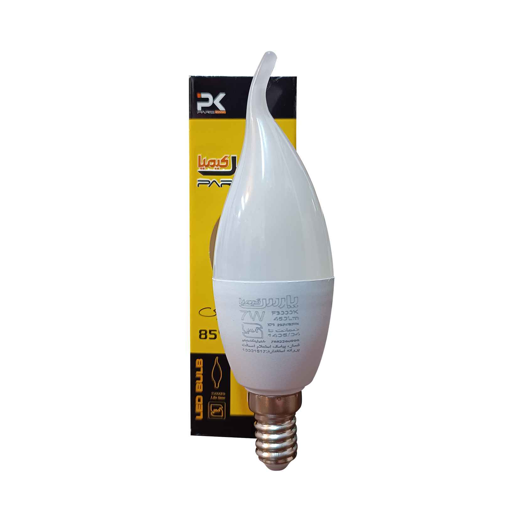 لامپ اشکی 7SMD وات E14 مات مهتابی پارس کیمیا