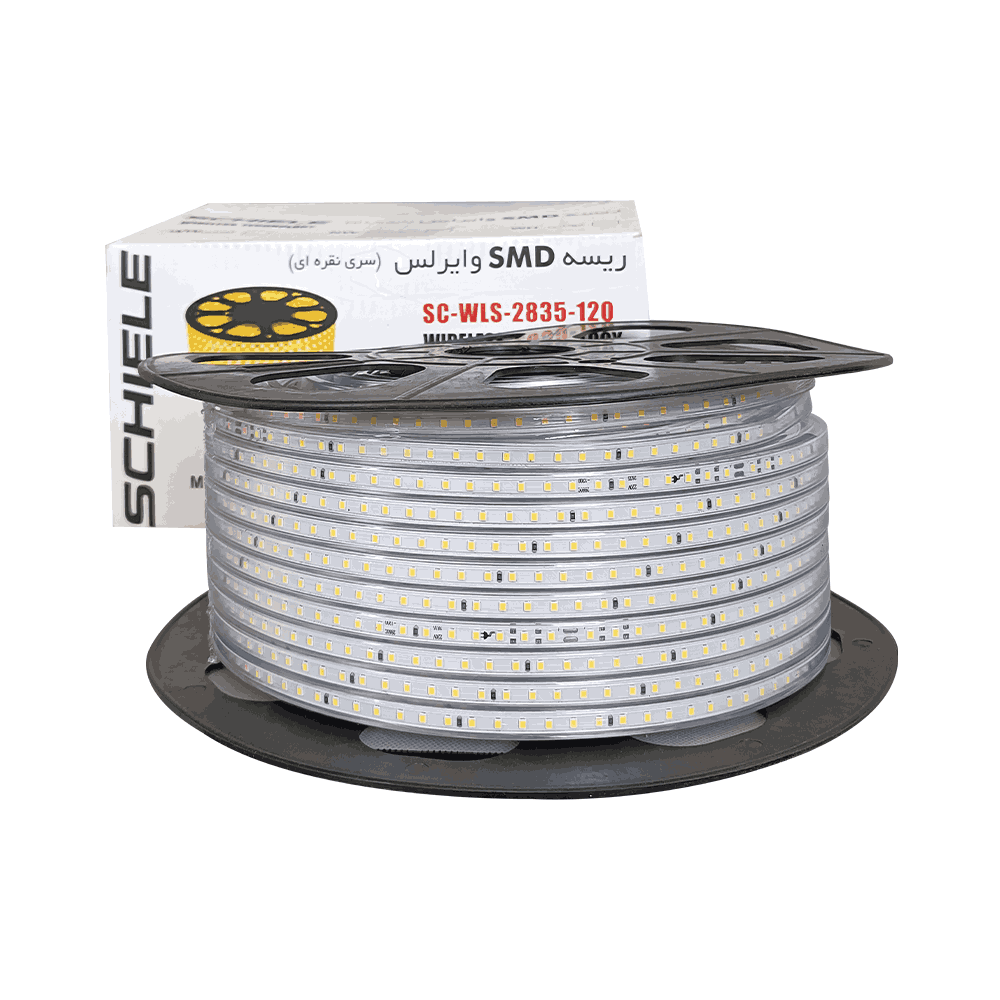 ریسه شلنگی SMD دولاین تراکم 120 سری نقره ای انبه ای شیله (5730)